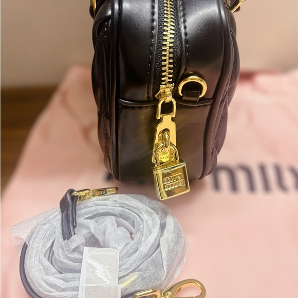 Miu Miu Black Quilted Crossbody Bag - Picture 5 of 5